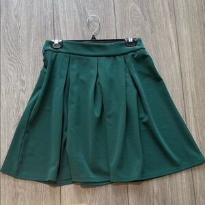 Elegant Green Women's midi pleated Skirt